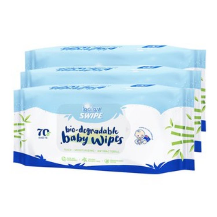 Picture of Baby Swipe BB 威寶 bb 威寶多用途有機竹纖維濕 巾(70片x3包) (新西蘭製造)