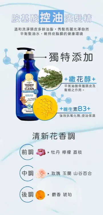 Picture of 純淨泰迪 胺基酸控油洗髮精